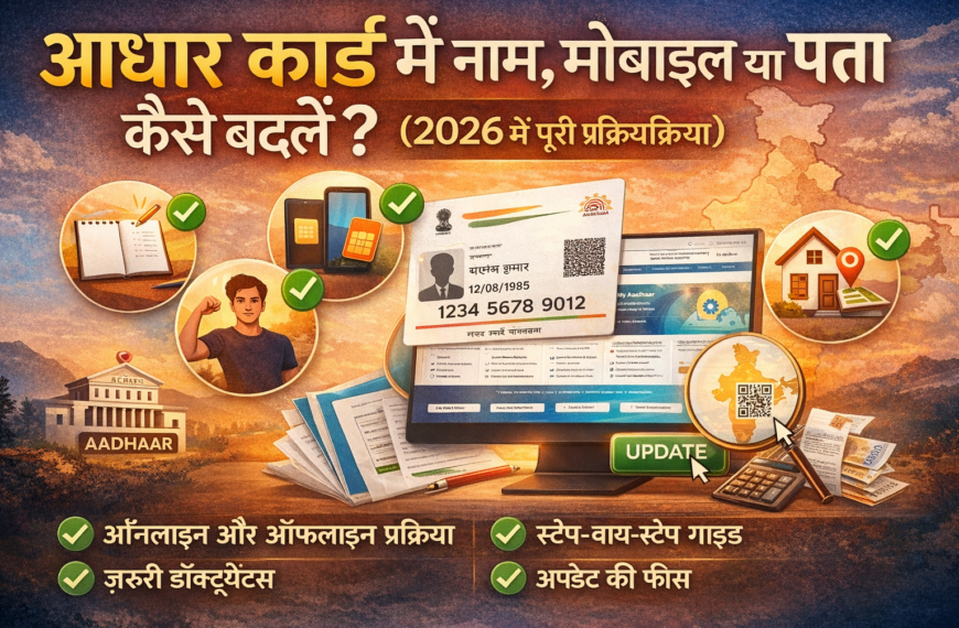 आधार कार्ड में नाम, मोबाइल या&hellip;